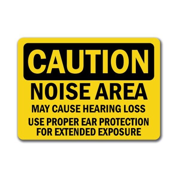 Signmission Caution Sign-Noise Area Hearing Loss Ear Protection Required-10x14 OSHA Sign, 14" H, CS-Hearing Loss CS-Hearing Loss - main